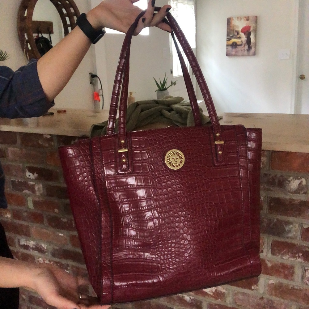 Maroon Anne Klein handbag/purse
